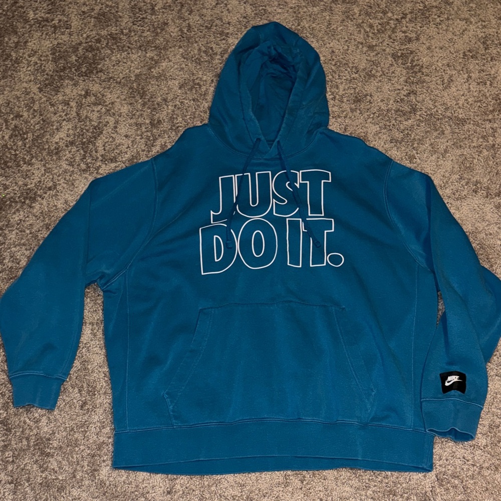Nike Blue Hoodie with Logo